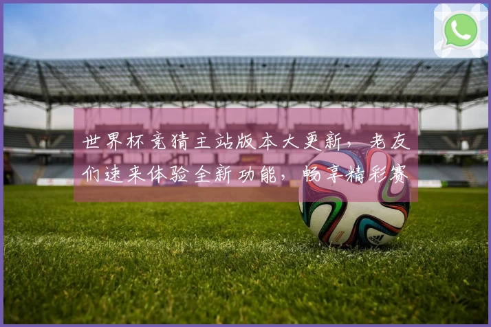 世界杯竞猜主站版本大更新，老友们速来体验全新功能，畅享精彩赛事！