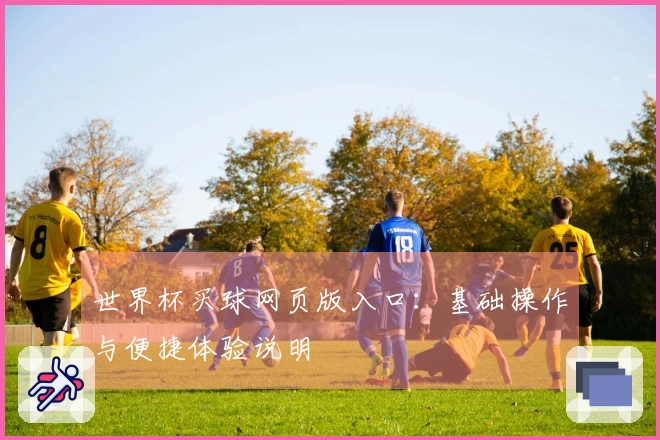 世界杯买球网页版入口：基础操作与便捷体验说明